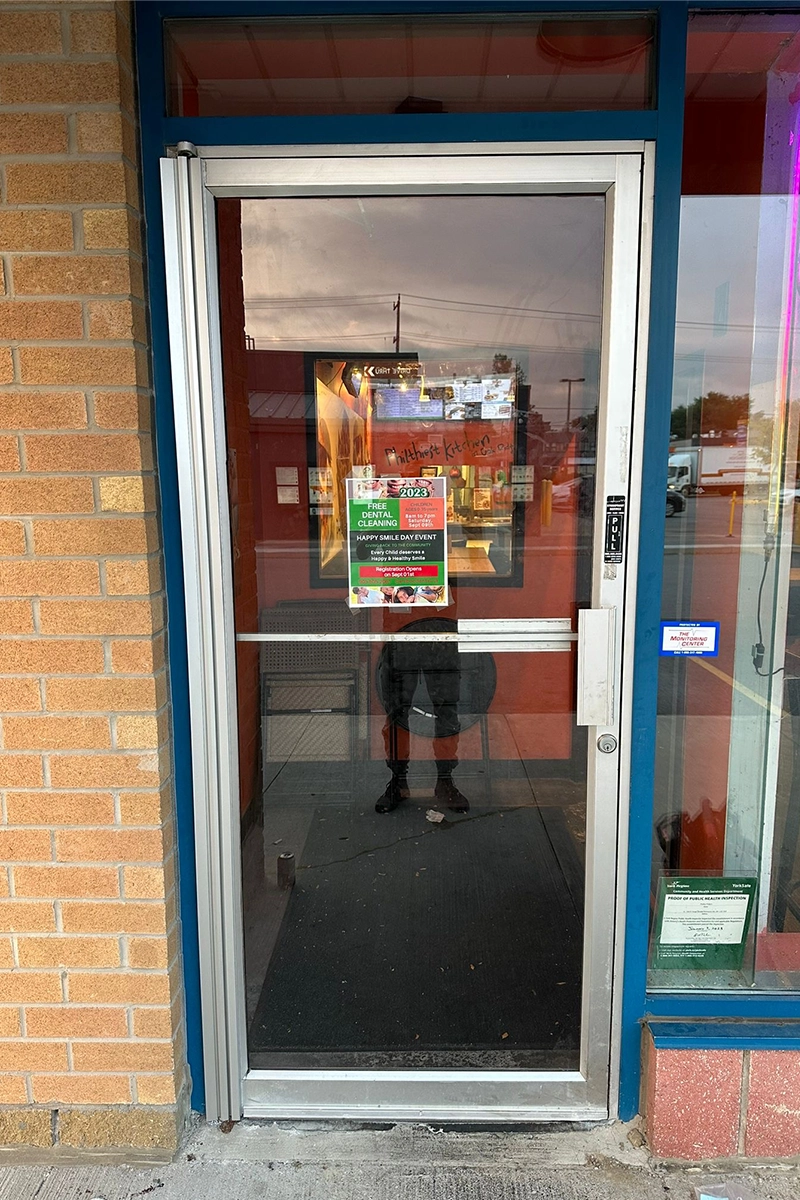 Restaurant Door After Installation